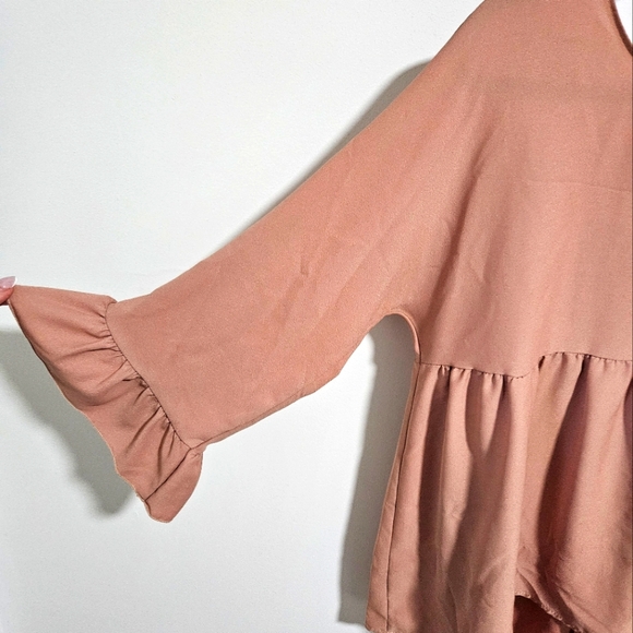 Blush pink tunic dress shirt - Picture 2 of 6